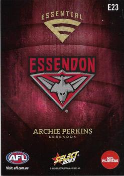 2023 Select AFL Footy Stars - Essentials #E23 Archie Perkins Back